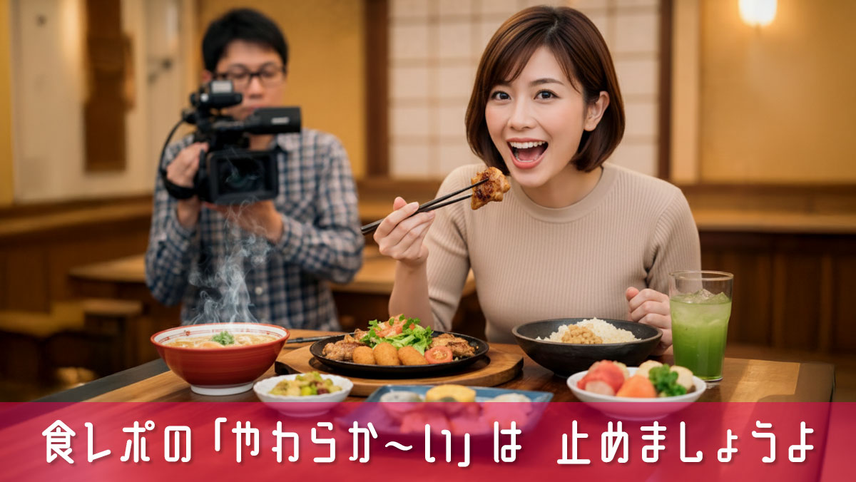 食レポの「やわらか〜い」は 止めましょうよ【味を教えて下さい】