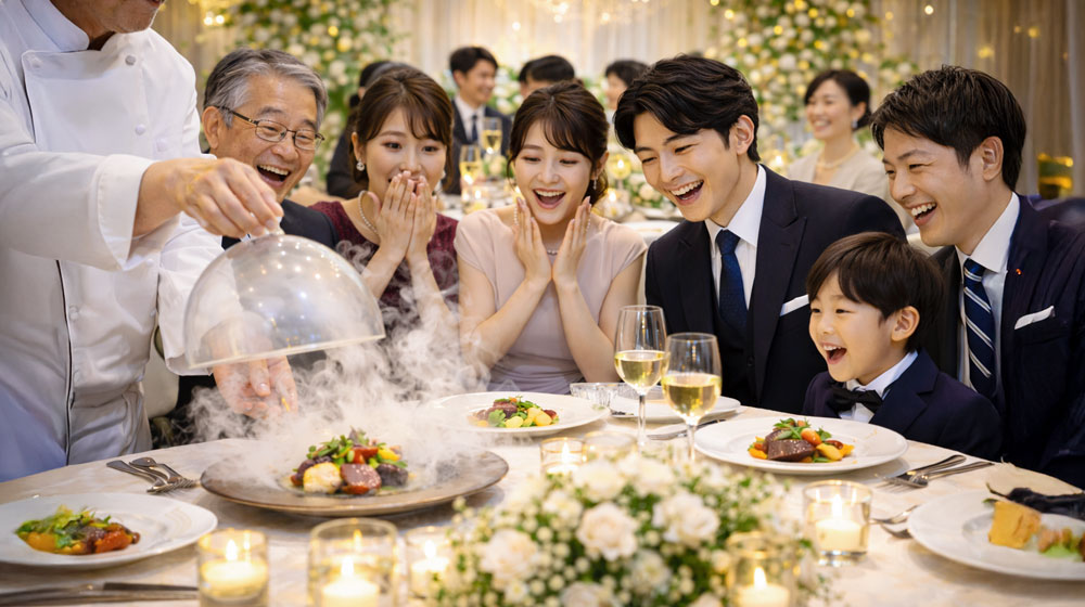 結婚式だからこそ選ばれる非日常の料理体験