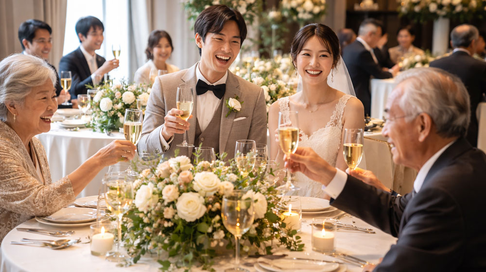 年配ゲストや親族が多い結婚式の場合