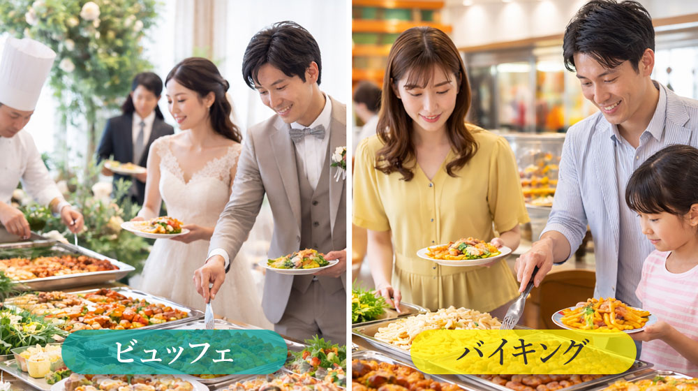 ビュッフェ料理とバイキングの違い