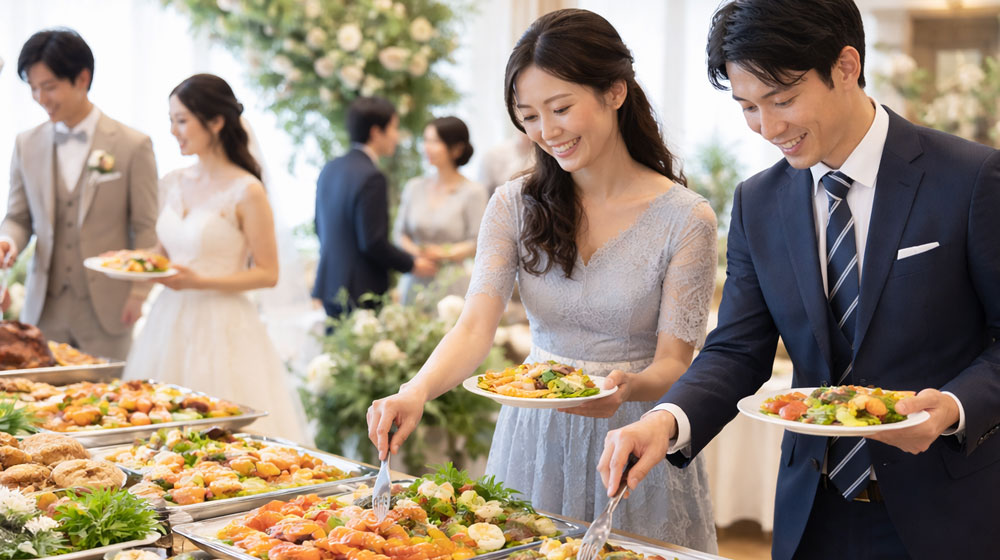 結婚式の料理をビュッフェにするメリット