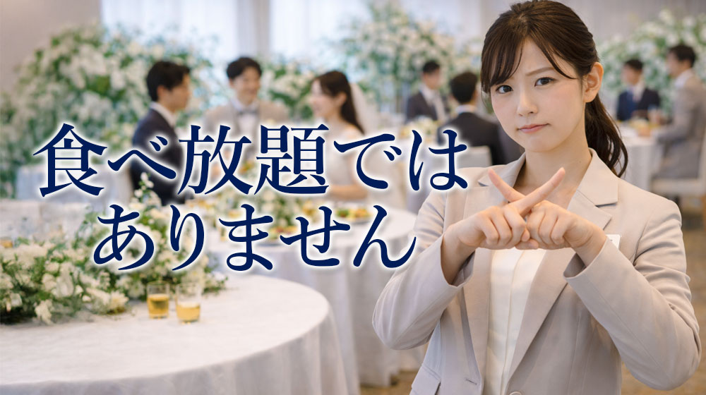 結婚式のビュッフェは食べ放題ではない：バイキングと違う理由
