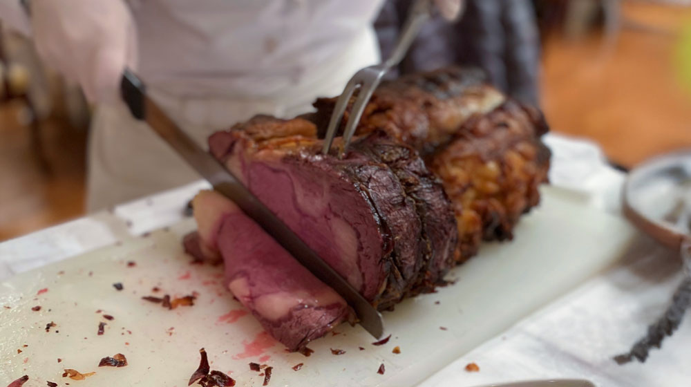 ローストビーフのカッティングサービス