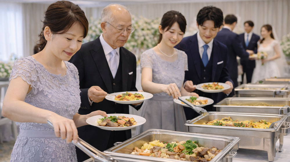 ゲストが自分のペースで料理を楽しめる