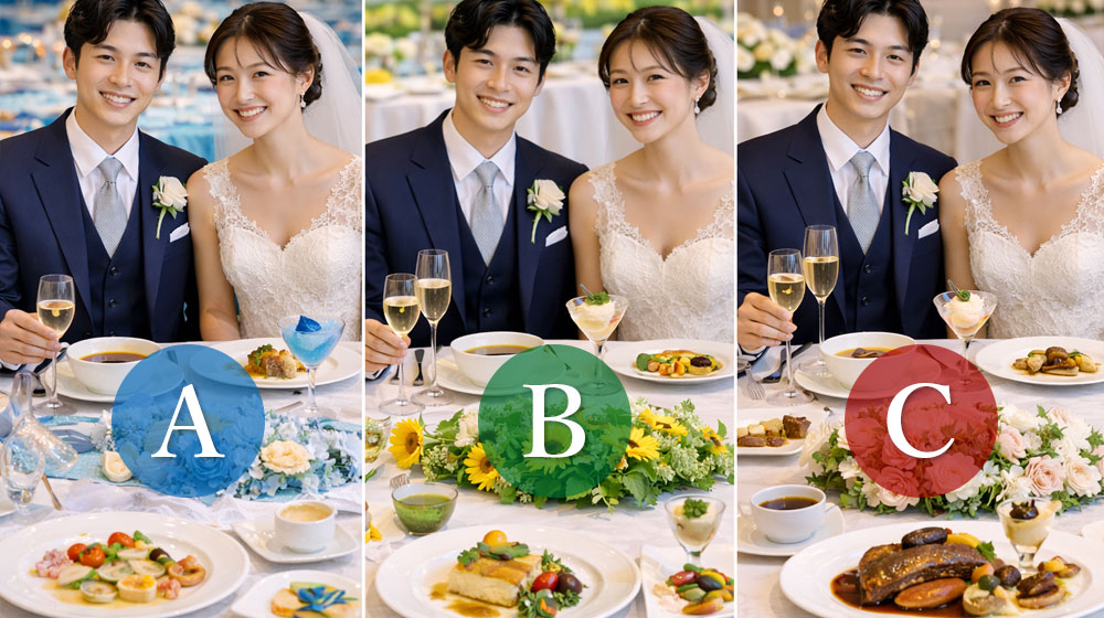結婚式のフランス料理の料理ランクの考え方
