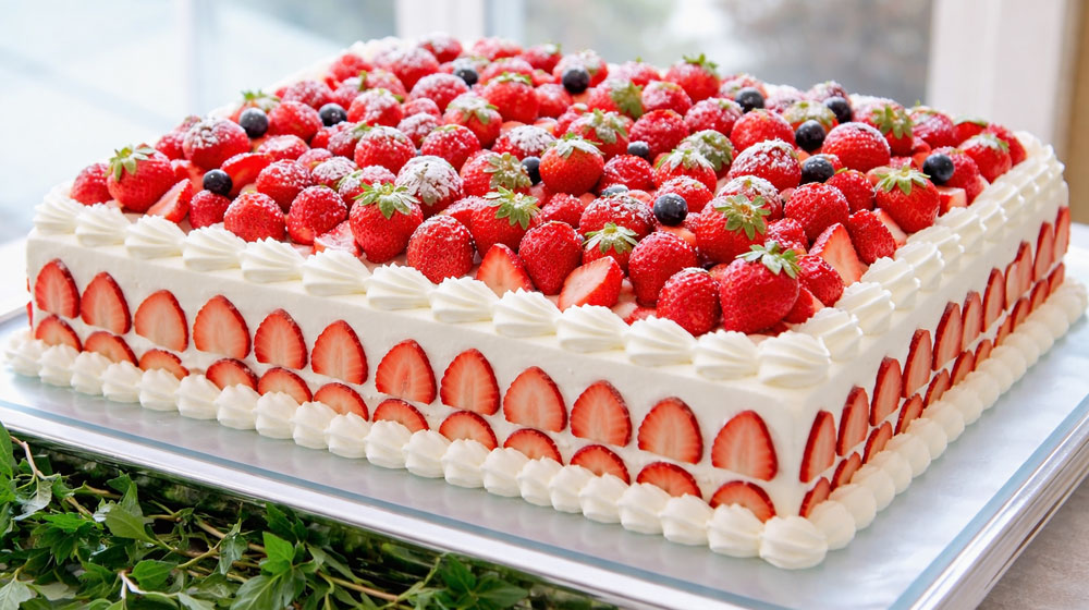 ウェディングケーキ入刀後のケーキを人数分にカット