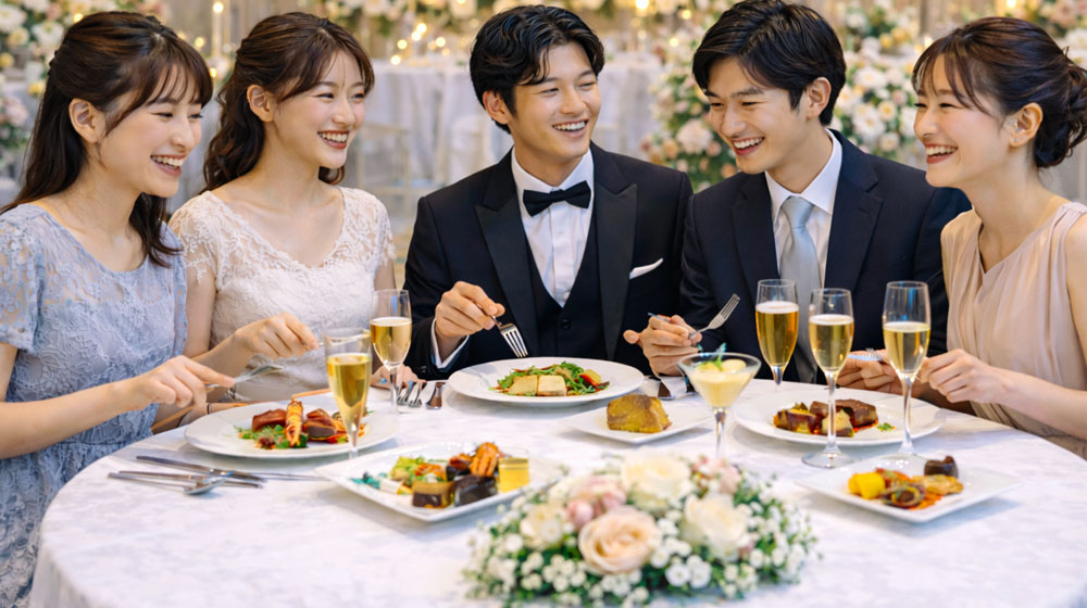 若いゲスト・友人中心の場合のメニュー構成