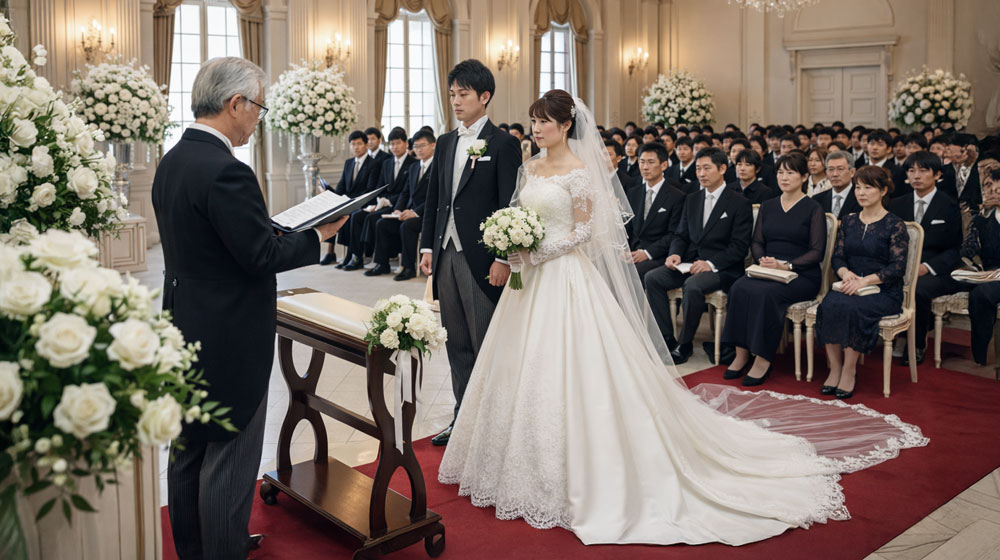 格式を重んじる結婚式の場合の構成