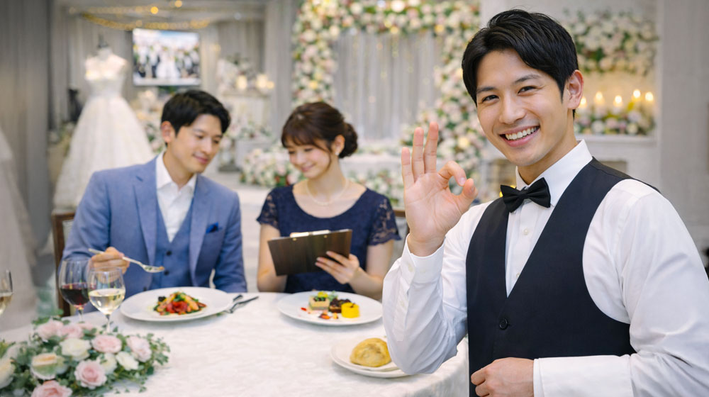 試食会ではテーブルマナーはあまり気にせずに