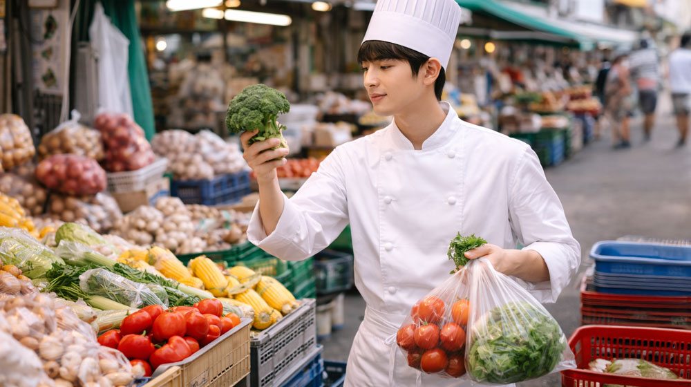 賄い用に材料を仕入れて作る